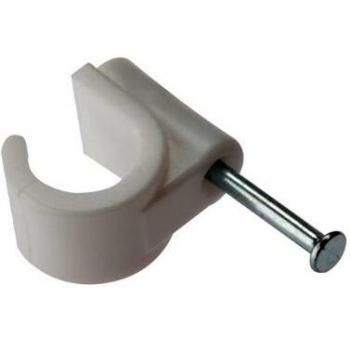 TALON NCW22 NCW Nail-in Pipe Clip, White, 22 mm, Set of 100 Pieces