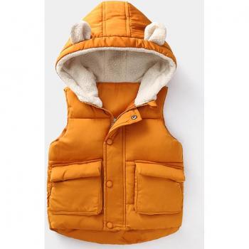 Chaleco Infantil de Piel, Estilo Otoño-Invierno