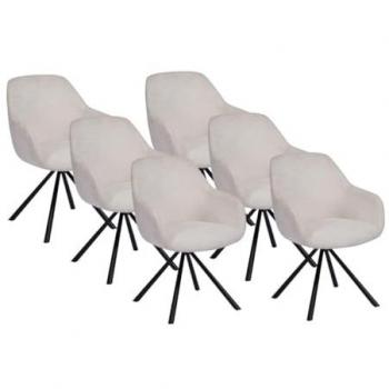 Conjunto de 6 sillas de comedor con reposabrazos