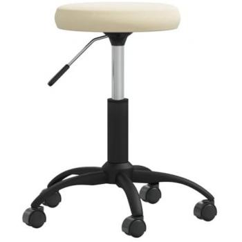 Chaise en velours crème pour salle à manger