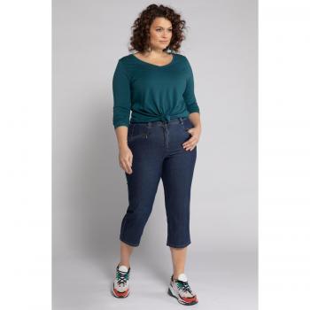 Jeans Capri Mony, Donna, Blu, Taglia 48, Cotone/Poliestere