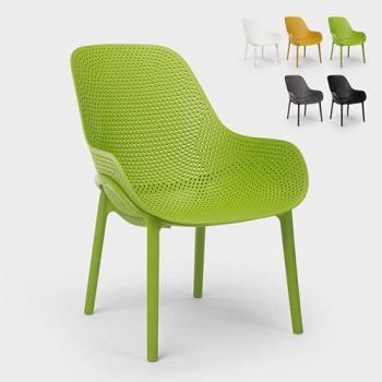 Sedia Design Majestic Verde per Cucina e Bar in Polipropilene