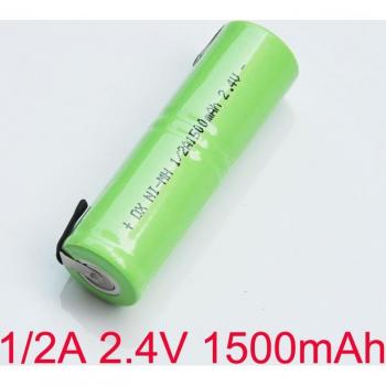1500mAh 2.4V Ni-MH Battery Pack with Welding Tabs for Shavers