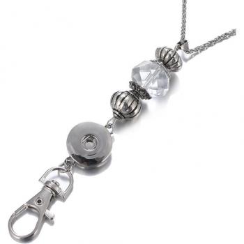 Schlüsselhalfter mit Blumen Kristall und versenkbarer Spule