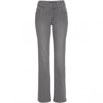 Bootcut Damenjeans Arizona – Bund + Seitlicher Gummi­zug – 48N – Grau – Hohe Taille – Stretch‑Weave – 5‑Pocket Design