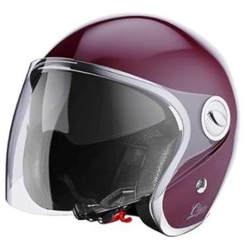 Casco Stormer Jet Clyde Brillante Burdeos XS