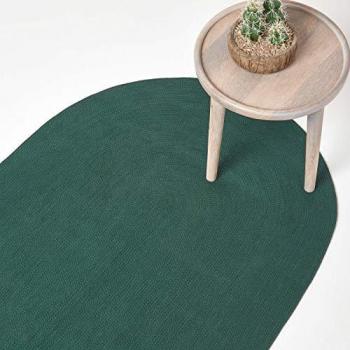 Alfombra Verde Inglés Ovalada 90 x 150 cm