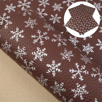 Feuille litchi 20*33cm argentée pour boucles d'oreilles et sacs