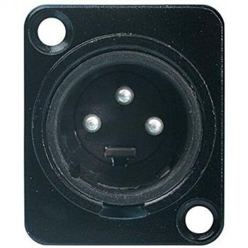 XLR3MDLBK Conector Macho de Panel