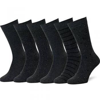 Herren Baumwollsocken Easton Marlowe 6er Set – Holzkohlengrün (EU 43‑46)