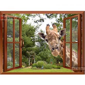 Kexinzu DIY 5D: Cuadros de Diamantes “Vista de Ventana”