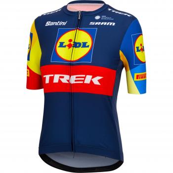 Lidl-Trek 2024 Damen Fahrradtrikot blau/gelb/rot