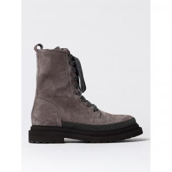 Dove Grey Flat Ankle Boots for Women by Brunello Cucinelli