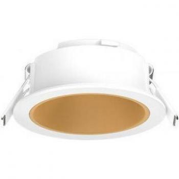 Collerette Ronde Basse Luminance pour Spot LED Miidex ECLAT II Blanc/Doré