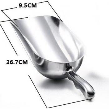 Pro‑Grade 1080 mL Bar Ice & Bean Scooper – Stainless‑Al Alloy Spatula