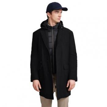 Bugatti Übergangsmantel 635628 61050 Schwarz Regular Fit