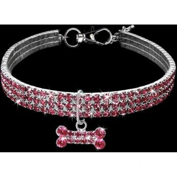 Stretch Rhinestone Pet Collar