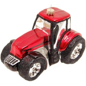 Lauscha Glas Christbaumschmuck Roter Traktor