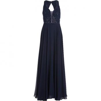 Vera Mont Robe de Gala Bleu Marine 32