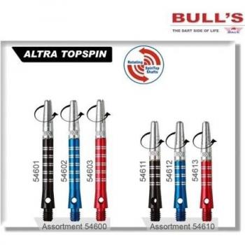 BULL´S Dart Altra TopSpin Schaft – 2 Längen, 4 Farben, 2‑BA Gewinde