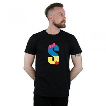 Disney S for Snow White Black Men’s T‑Shirt