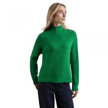 Street One Damen 2-in-1 Strukturpullover in Vibrant Grün, Größe 38
