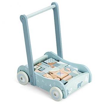 Navaris Laufwagen mit 46 bunten Bauklötzen