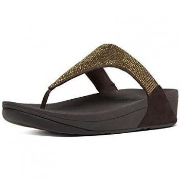 Fitflop Slinky Rokkit Toe-post, Sandales à talon Femme Braun