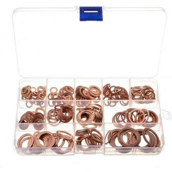 280Pcs Flat Ring Copper Washers Gasket Set for Screws