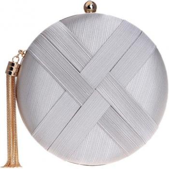 Bolso de hombro señora con borla y bolsillo