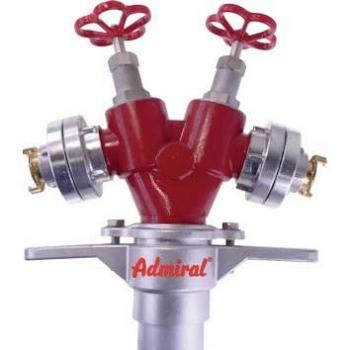 Hydrantenstandrohr Aluminium DN 80 STORZ 2x Schnellkupplung 2 Ventile ADMIRAL