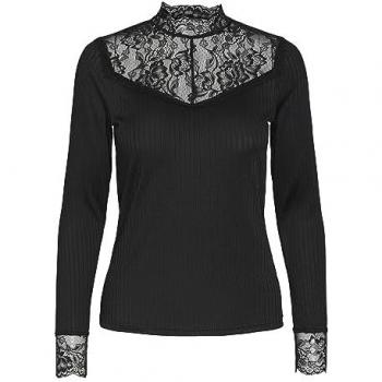 Y.A.S Langarmshirt »YASBLACE LS TOP S. NOOS« Black Black