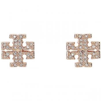 Tory Burch Women's Elegant Pink Stud Earrings