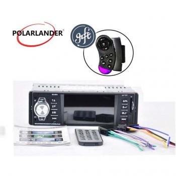 1DIN Car Stereo with Bluetooth, 4.1 Display, and USB/SD/MMC Inputs