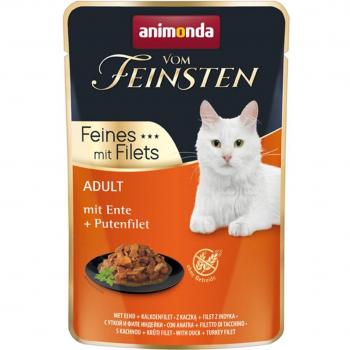 Animonda Vom Feinsten Adult Katzennassfutter mit Ente und Putenfilet