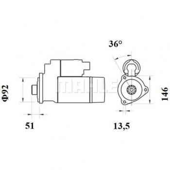Accessoire de Finition MAHLE Starter MS 783