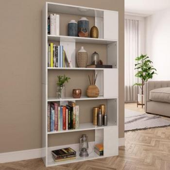 Biblioteca Separatrice Bianco Brillante 80x24x159