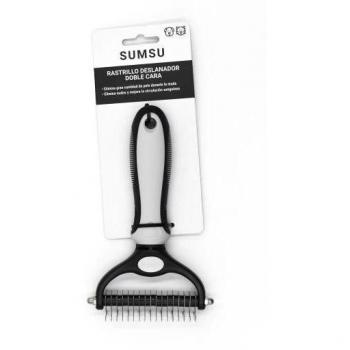 Brosse de toilettage double face SUMSU avec pincettes