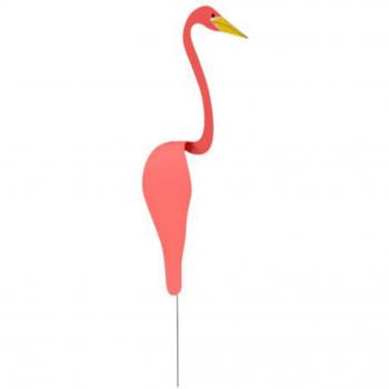 Dynamic Bird Aluminum Plate with Whimsical Flamingo Spinner