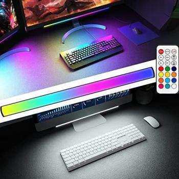 ABCidy Under-Monitor Light Bar for Gamers, RGB Screenbar Light Desk Lamp with Touch Sensitive Dimming, USB