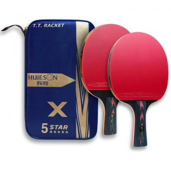 Huieson Professional Ping Pong Racket Set with Rubber