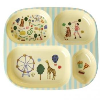 Set Piatti Melaminati Bambini 4 Stanze – Design Fiera Vivid, Verde Menta