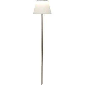 Solar LED Gartenbeleuchtung 90 cm H Stahlweiß, Akkubetrieb, IP44
