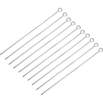 Brochettes plates en inox 30 cm avec tube