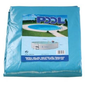 Poolinnenhülle MY POOL BWT für 120 cm tiefe Pools, blau, Baufolien, 623 cm x 120 cm x 360 cm