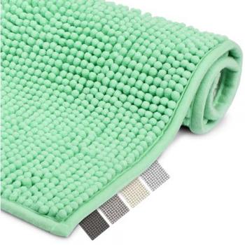 Tapis de Bain Vert avec Chauffage au Sol 50x50cm