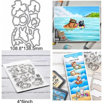 Troqueles de corte de metal con sellos de silicona transparentes