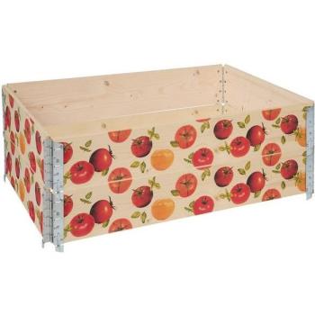 Cadre de culture en bois 120x80x20 cm – Bac potager décoratif avec tomates