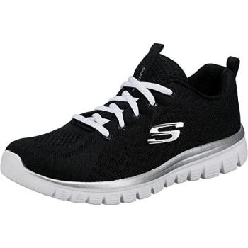 Women’s Graceful Connect – Textured Black/White Trainers
