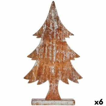 Albero di Natale Artigianale in Legno Silver 5x49,5x26 cm – Set di 6